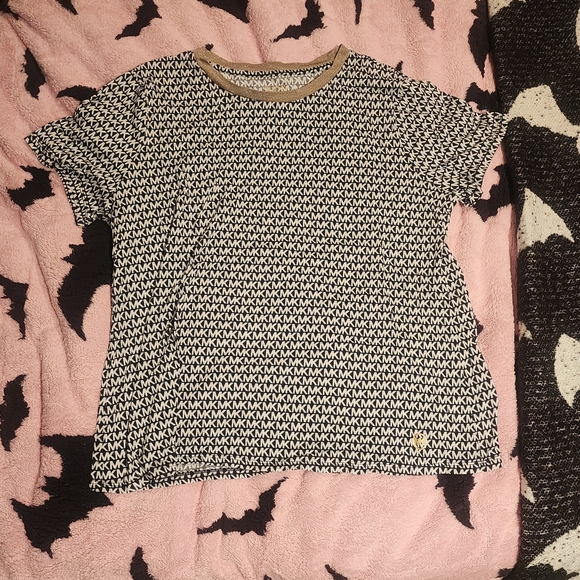 Michael Kors Black and White Short Sleeve Tee - Picture 1 of 1